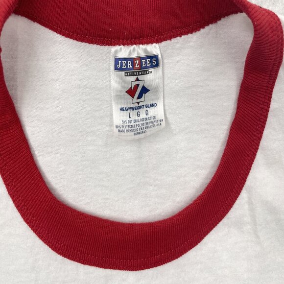 Vintage 1980's Polish Poland Festival Ringer Jerzees Tee T-shirt Men's Large - Picture 3 of 6